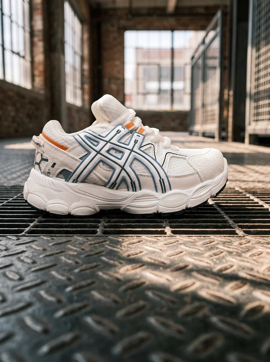حذاء رياضي أطفال ASICS GEL-EXCALIBUR لاصق - بيج ورصاصي - صورة 1